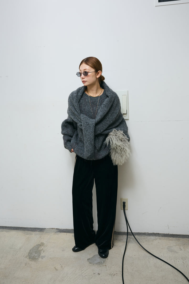 ダブルジャガードアルパカタッチPO+ダブルジャガードトライアングルストール(2set)