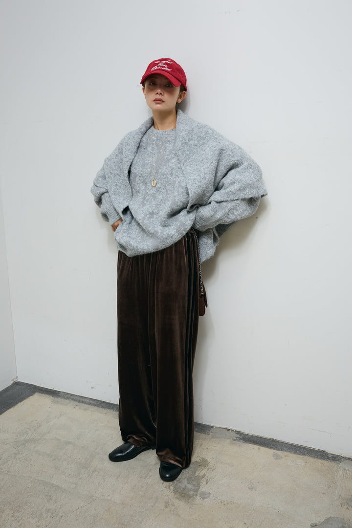 ダブルジャガードアルパカタッチPO+ダブルジャガードトライアングルストール(2set)