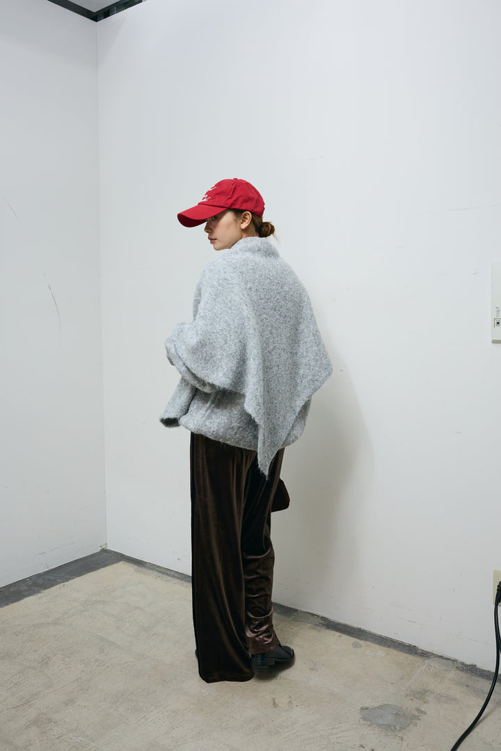 ダブルジャガードアルパカタッチPO+ダブルジャガードトライアングルストール(2set)