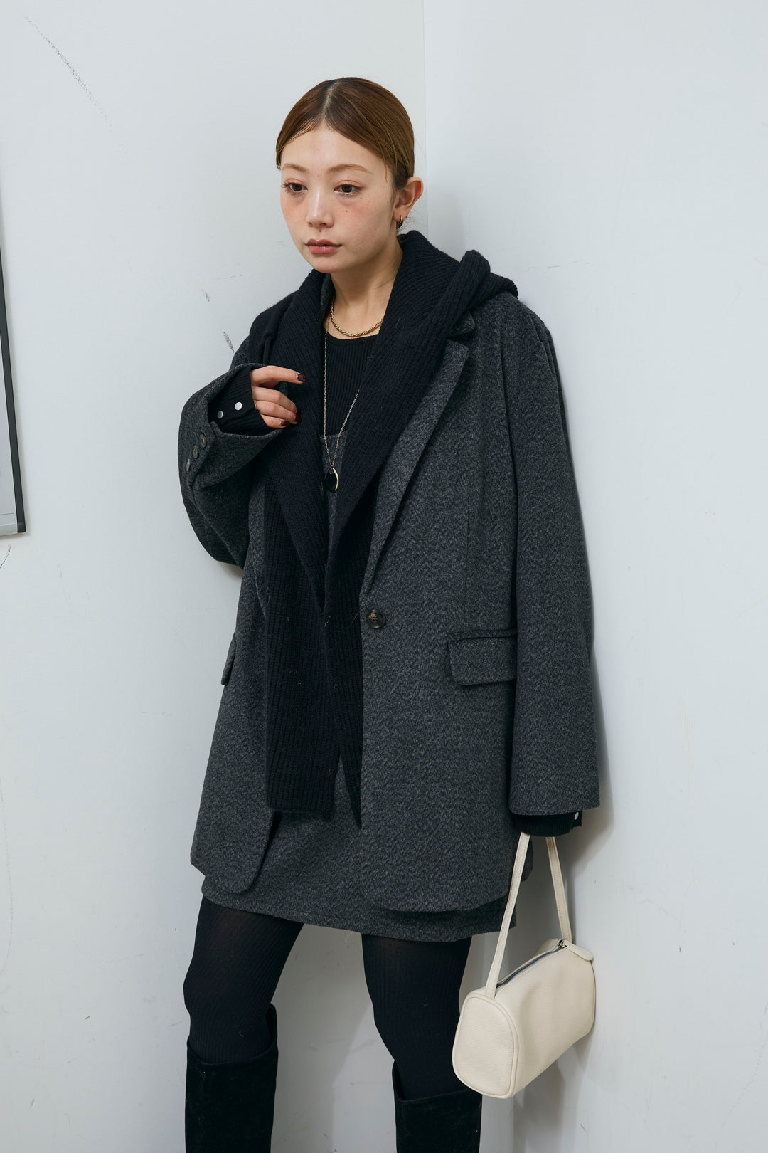 フェイクウールオーバーJK+フェイクウールミニジャンスカ(2set)