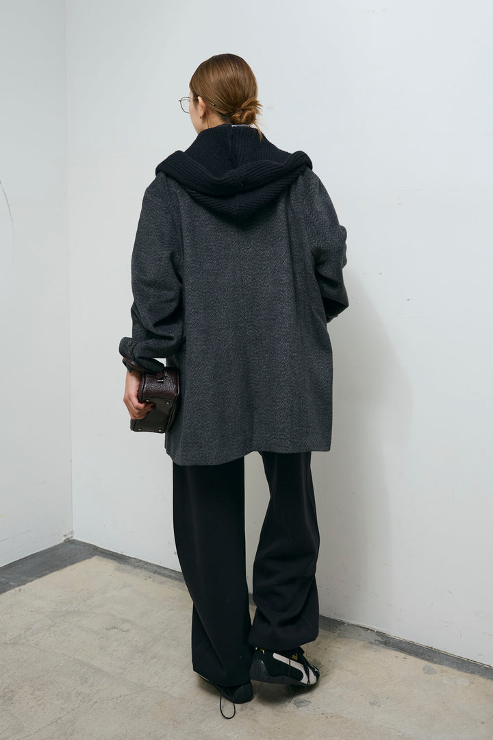 [予約/SET]フェイクウールオーバーJK+レース付きベロアキャミ+カーブスウェットパンツ(3set)