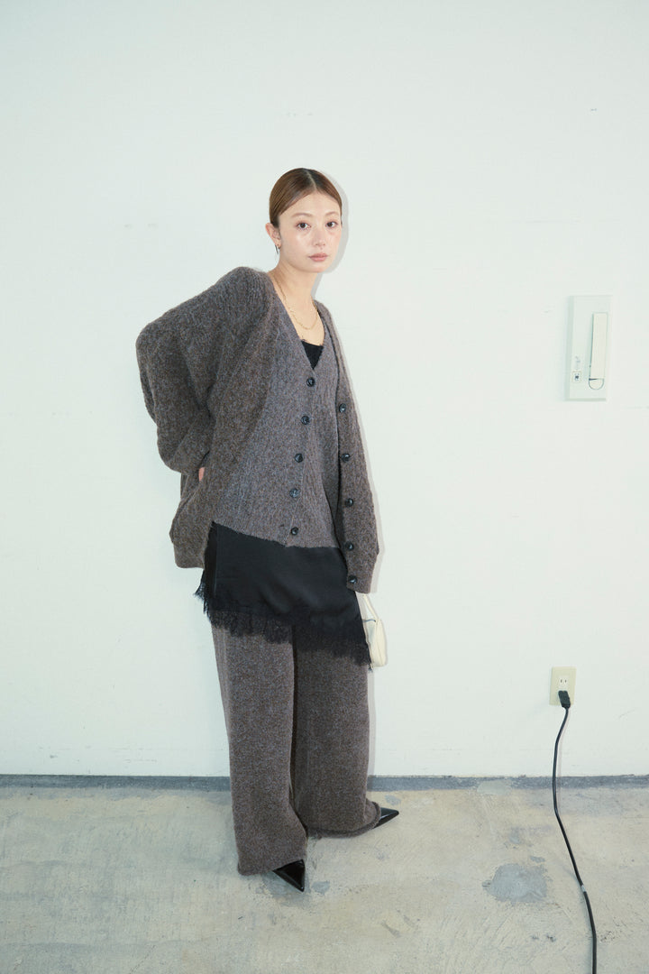 [予約/SET]エブリデイ3ピースニットアップ+アシンメトリーレースロングキャミ(2set)