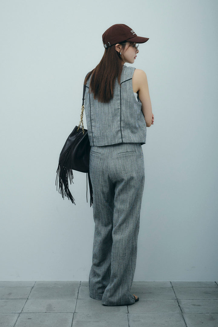 [予約]リネンミックスグレンチェックセットアップ